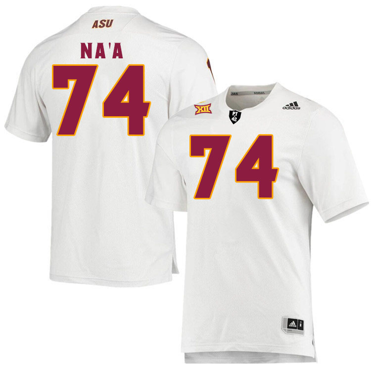 Men #74 Sean Na'a Arizona State Sun Devils College Football Jerseys Stitched-White